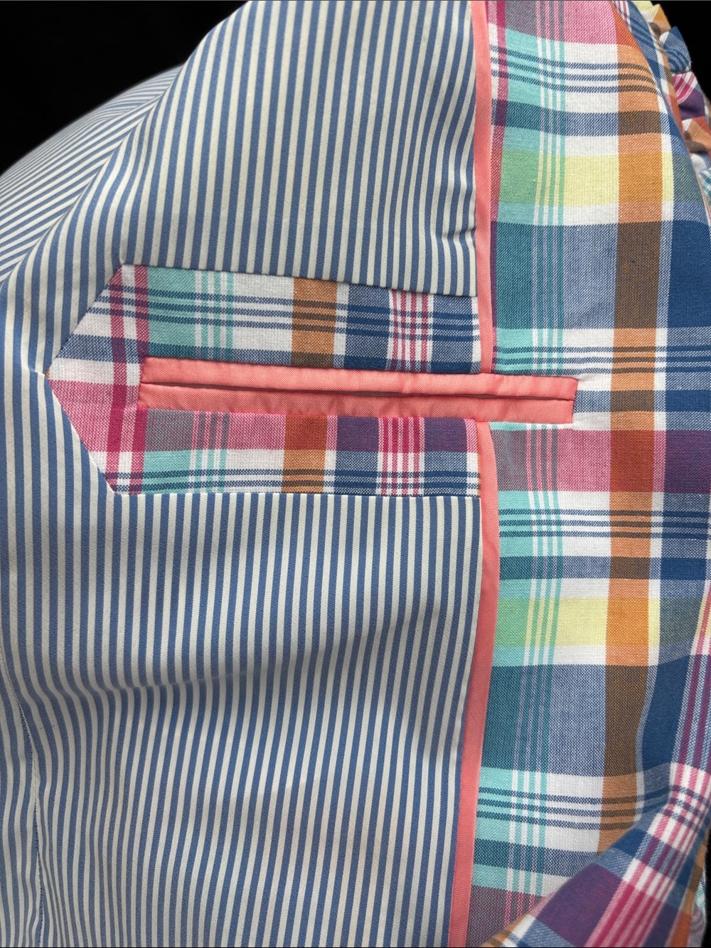 J Crew NWT Regent Blazer Womens Multicolor Madras Plaid Ruffle Trim Jacket - Picture 11 of 11
